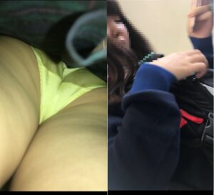 見間違いか黄ばみか！？黄色いパンツのJK達